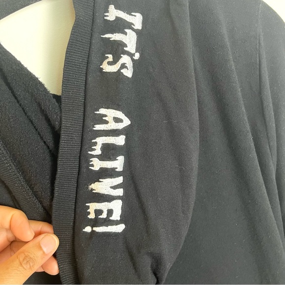 Universal Studios Monsters Hoodie Open Cardigan Womens XL Black Two Pocket - Picture 5 of 7